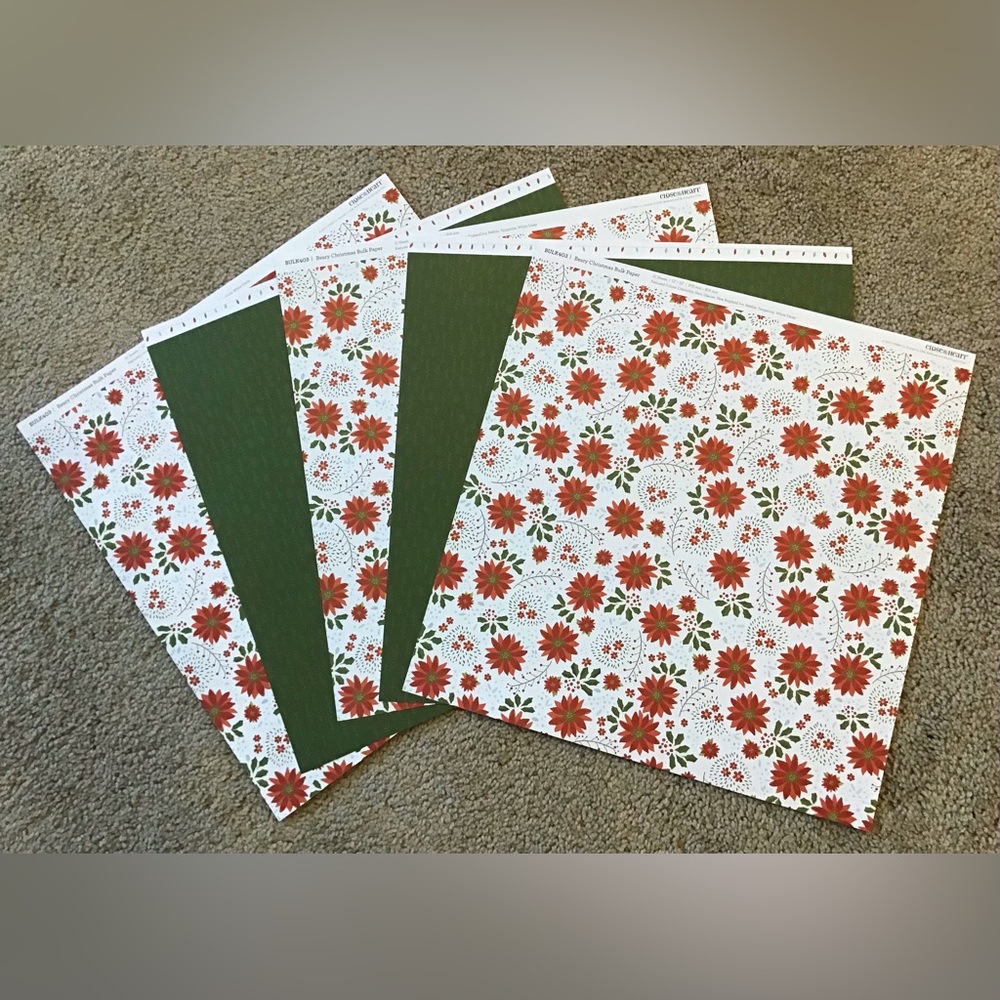Custom Bundle of Retired Close to My Heart Scrapbook Paper “Beary Christmas”